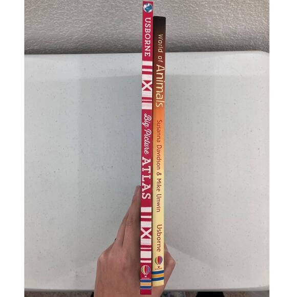 Lot of 2 Usborne Big Picture Atlas World Of Animals Encyclopedia Reference Books - Picture 2 of 11